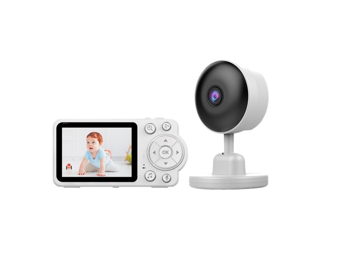 Cámara De Visión Nocturna Infrarroja Con Monitor De Bebé Remoto Inalámbrico Wifi 360° Cuich