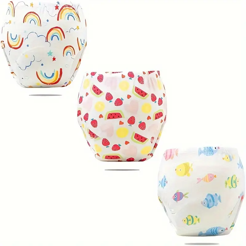 Pañales lavables para bebé, braguitas de entrenamiento, 3 unidades, talla 90/02 (apto para bebés de menos de 17 kg)