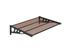 Maison Exclusive - Marquesina De Puerta Policarbonato Negro 122x90 Cm