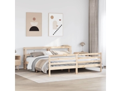 Cama De Matrimonio | Cama Para Adultos | Estructura De Cama Sin Colchón Madera Maciza De Pino 180x200 Cm