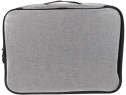 Bolsa De Almacenamiento Con Cerradura En Tela Oxford Gris, Portadocumentos De 3 Capas, Gran Capacidad.