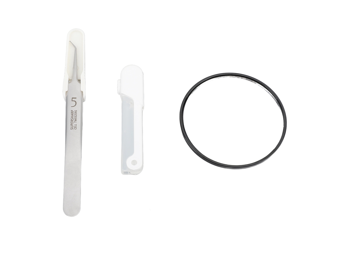 Pinzas Para Extraer Puntos Negros Con Luz Led Y Espejo, Herramienta De Acceso Para Manchas De Acero Inoxidable 5x