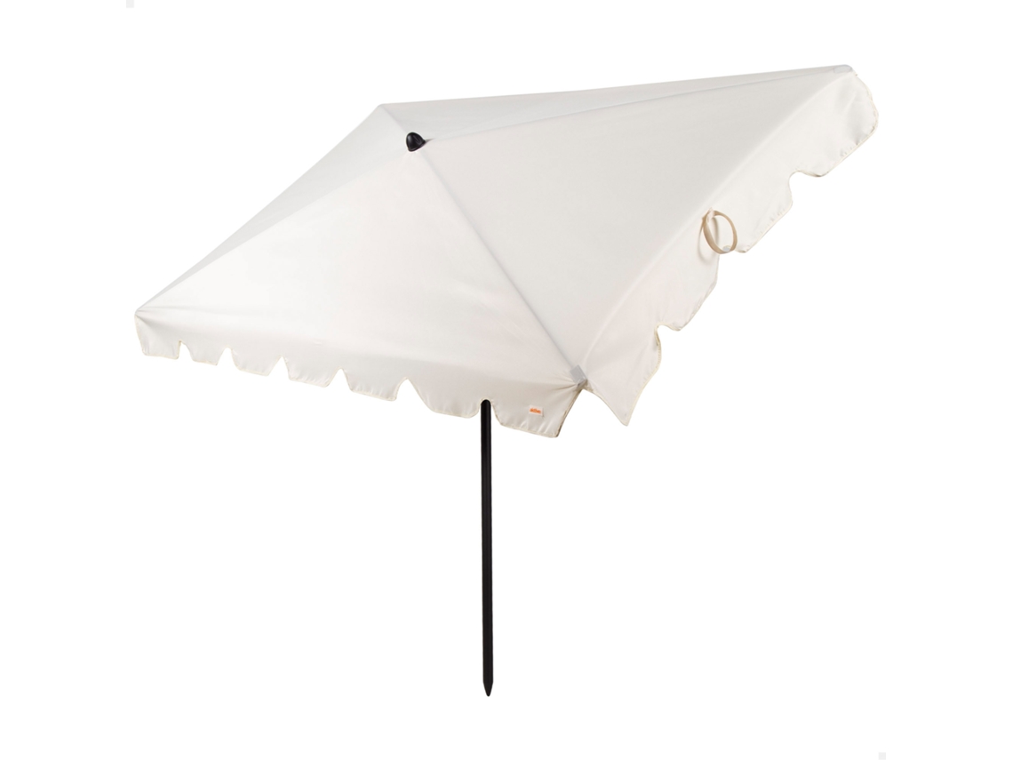 Aktive Parasol Rectangular 200x125 Cm Color Crema Con Protección Solar