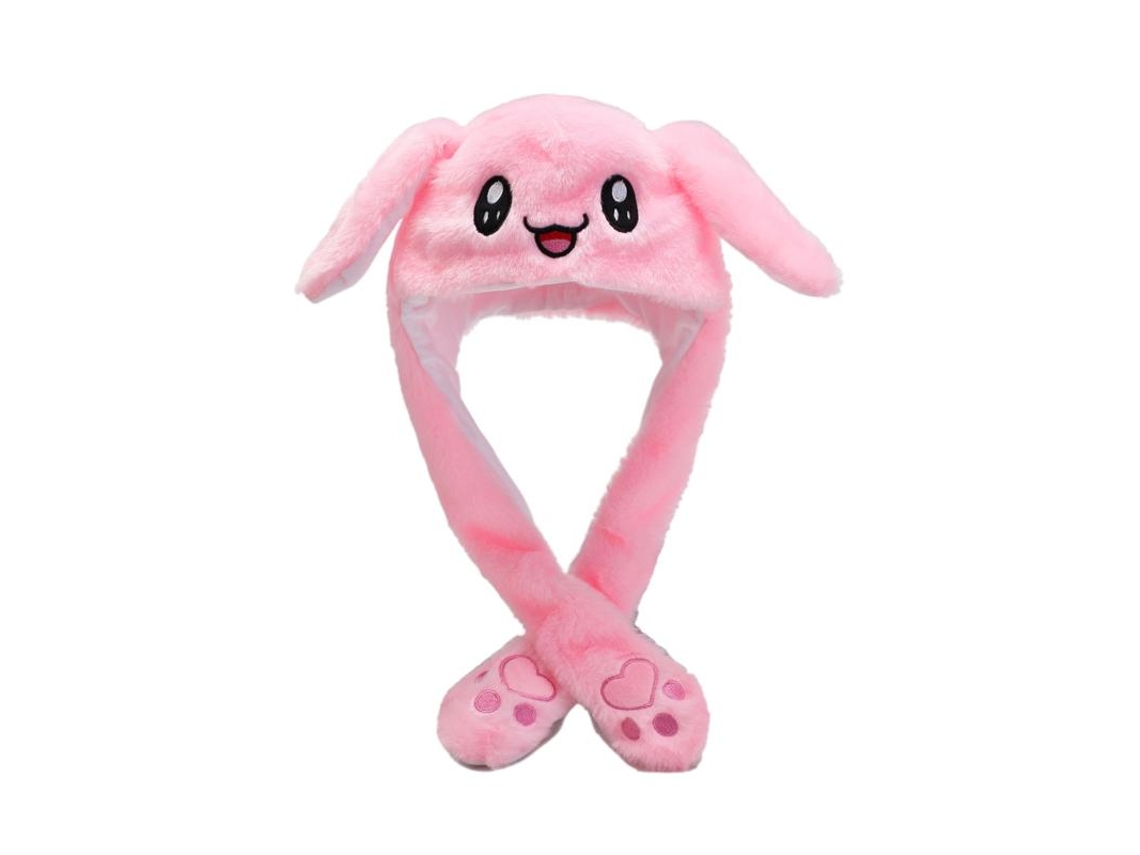 Lindo Gorro De Peluche De Conejito De Dibujos Animados Con Orejas Móviles Para Mujeres, Niñas Y Niños.