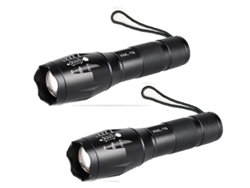 Linterna 2paquetes 1000lumens 5modos Zoomable Ipx8 Acampamento Negro Yizhood