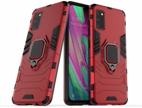 Carcasa Samsung Galaxy A41 HFS-HOUSE Kickstand Rojo