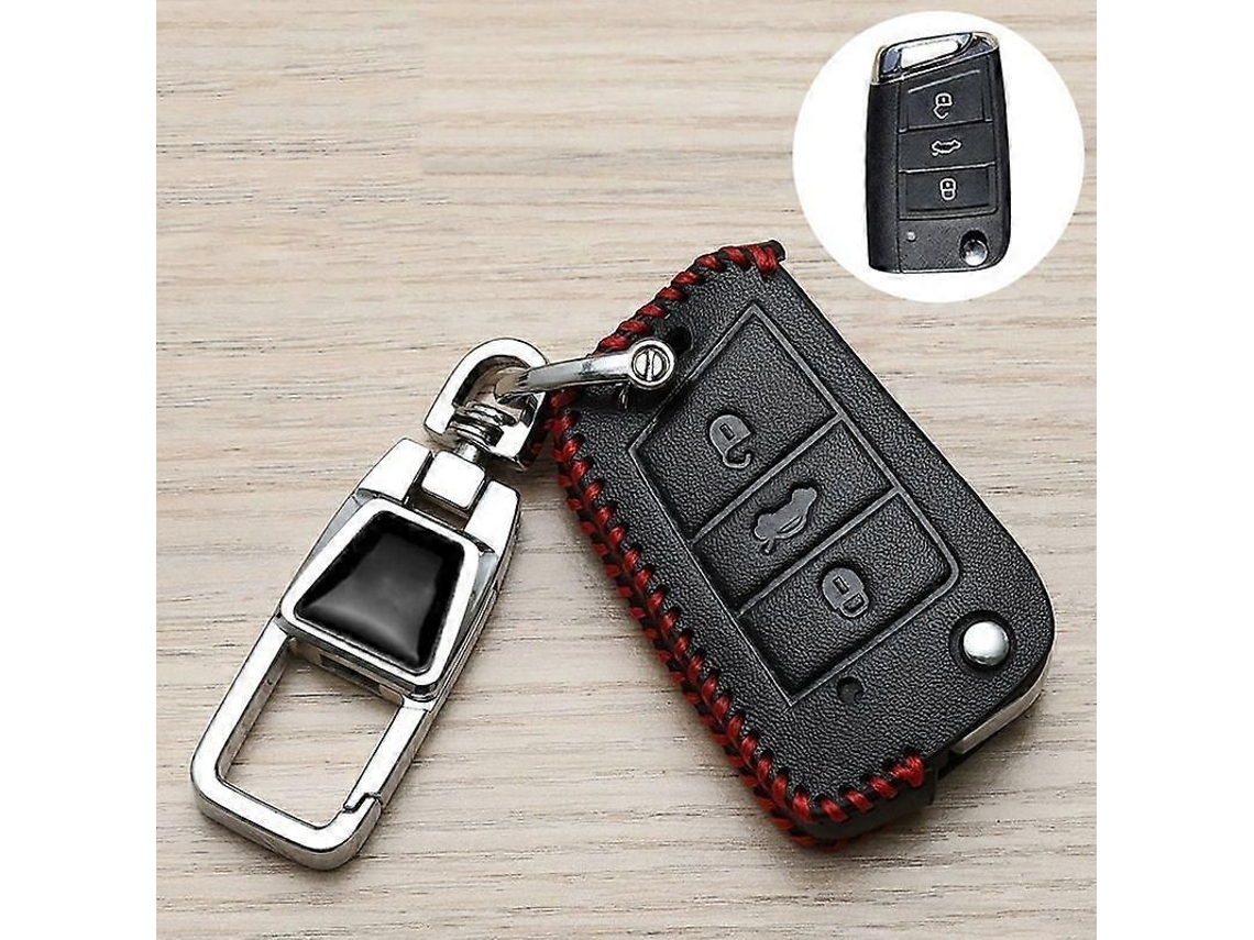Chaveiro Com Capa Protetora Para Chave De Carro Skoda, Anti-perda E Com Placa De Matrícula.