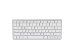 Teclado Sem Fio Bluetooth 78 Teclas Silencioso Ultra Fino Para Computador Laptop Tablet Prata