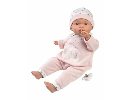 Muñeca bebé Llorens Joelle Elefante Rosa 38 cm