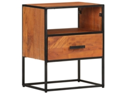 Mesita de Noche 40X30X50 Cm Madera de Acacia Maciza