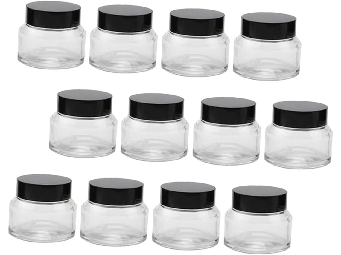 Conjunto De 12 Potes E Recipientes Para Cremes Cosméticos, Frascos Para Armazenamento.