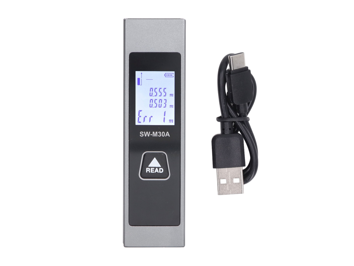 Medidor De Distancia Láser Portátil De Alta Precisión Con Cable Usb