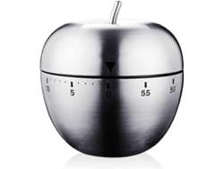Temporizador De Cocina De Acero Inoxidable En Forma De Manzana Rotativo Mecánico Sin Batería Con Alarma