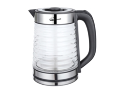 Hervidor eléctrico de vidrio de 2,2 L, apto para té y café, sin BPA, ebullición rápida, apagado automático, 1500 W, color plateado