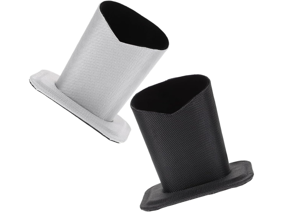 Juego 2 Soportes Metálicos Negros Plateados Gafas Soporte Multifuncional Oficina Hogar Práctico Mesita Noche