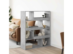 Biombo Divisor | Biombo Separador | Separador De Ambientes Madera Gris Hormigón 100x33x125,5 Cm