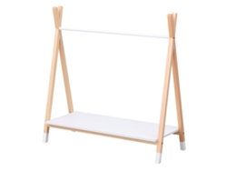 Perchero de madera y blanco para niños LOU HAPPY GARDEN
