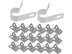 Juego de 20 bridas de acero inoxidable para cables Ethernet y coaxiales, ideales para asegurar luces.