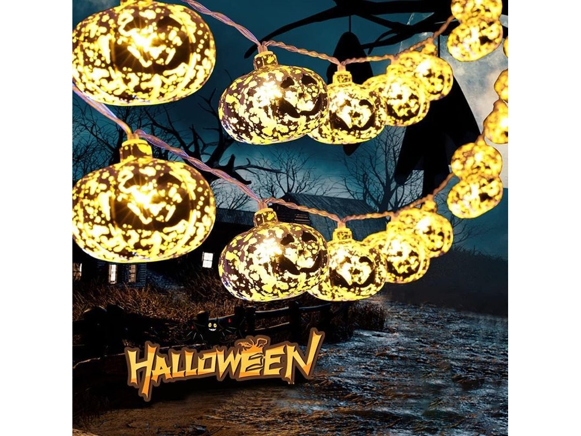 Luces De Halloween, Control Remoto A Pilas 2,5 M, 20 Luces, Decoración Para Festivales De Halloween.
