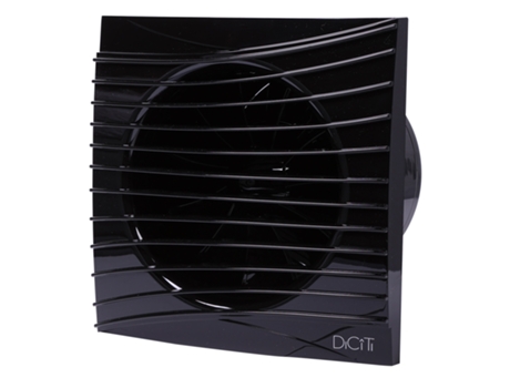 Extractor de flujo de aire de ventilador de ventilación estándar negro obsidiana de tamaño de conducto de 100 mm PRZYBYSZ