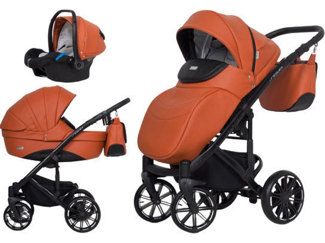 Carrito de Bebé Individual RIKO Sigma + Kite Isofix Ready Cognac