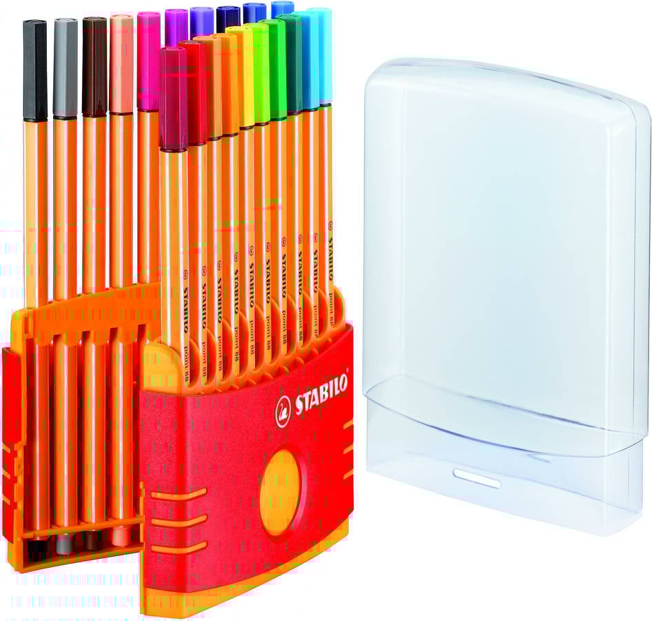 Pack de 20 Bolígrafos Fineliner STABILO Point 88 Multicolor