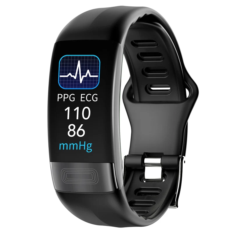 Pulsera Inteligente De Fitness Para Hombre (negra) Con Ecg, Ppg Y Medición De Saturación De Oxígeno En Sangre.