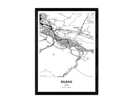 Poster NACNIC Mapa de Bilbao España (A3)