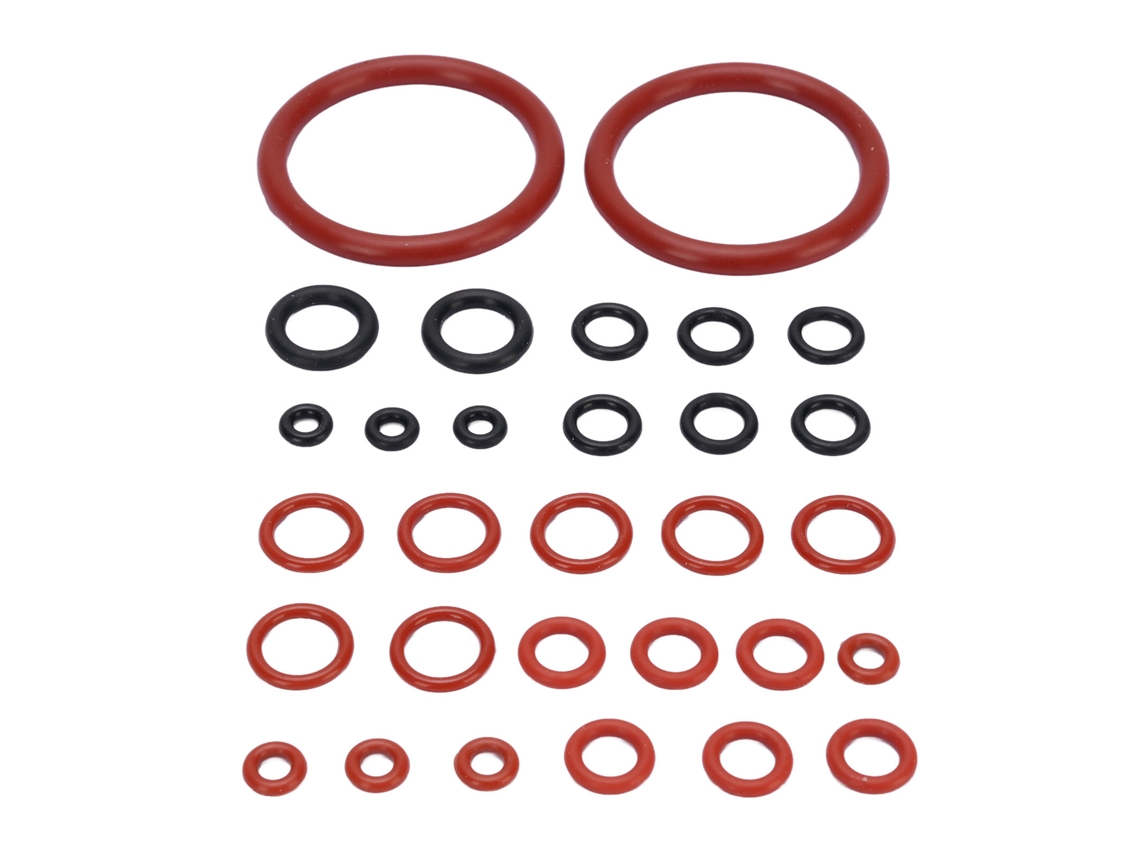 Kit De Juntas Tóricas De Silicona Para Cafeteras, Juntas, Sellador, 30 Unidades, Negro/rojo, Resistente Al Calor.