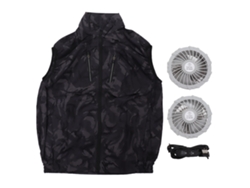 Chaleco con ventilador USB de camuflaje profundo, talla XXXL, verano