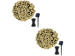 2 juegos de luces solares, 22 metros de largo, 200 LED, 8 modos, Navidad, bajo consumo de energía, moderno, ergonómico, uso diario STELASPLEN