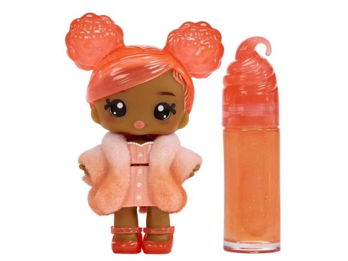 Yummiland - 1 muñeca de 10 cm y brillo de labios brillante para crear - Piper - Goût Pêche - A partir de 4 años