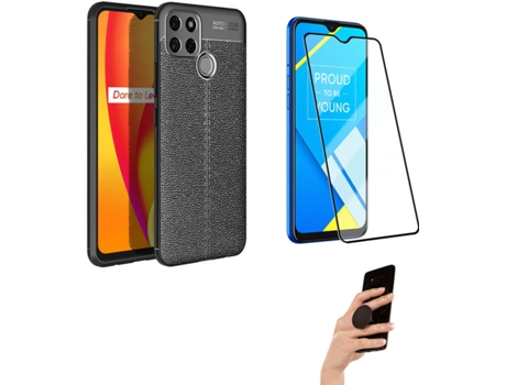Carcasa, Protector y Popsocket Realme Narzo 30A Rugged Leather Negro