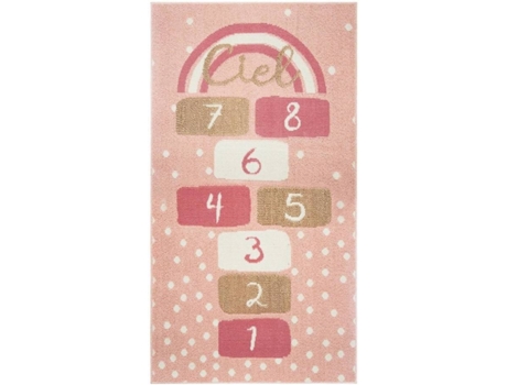Alfombra ATMOSPHERA FOR KIDS Hopscotch (Rosa - 80 x 150 cm - Plástico)