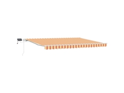 Maison Exclusive - Toldo Retráctil Con Manual Amarillo Y Naranja 450 X 300 Cm Tela