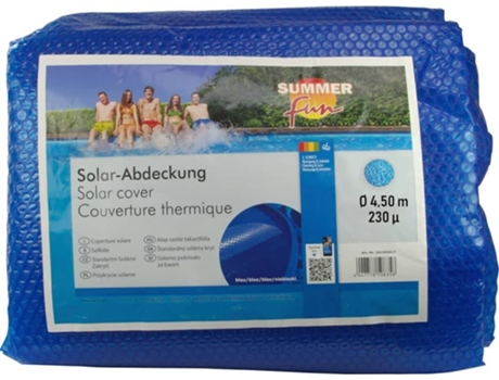 Summer Fun Cubierta solar para piscina de verano redonda PE azul 450cm