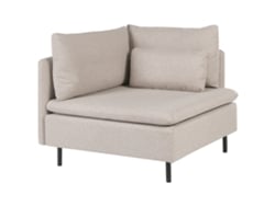 Módulo De Canto Beliani Egeris De Tecido Creme 86x94x80
