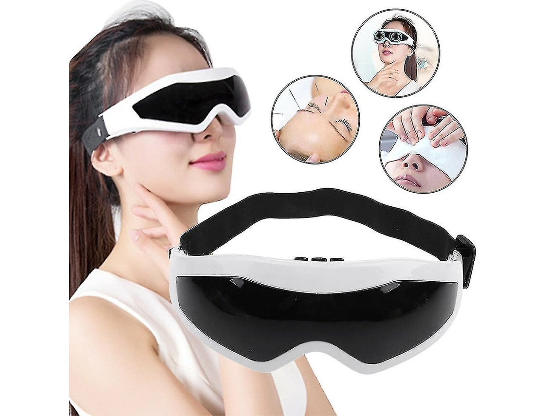 Masajeador de ojos eléctrico vibratorio recargable para aliviar la fatiga ocular, las ojeras y los ojos secos.