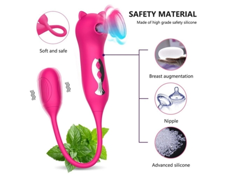 Vibrador de succión multifrecuencia, huevo saltador para mujer (rosa) VEANXIN