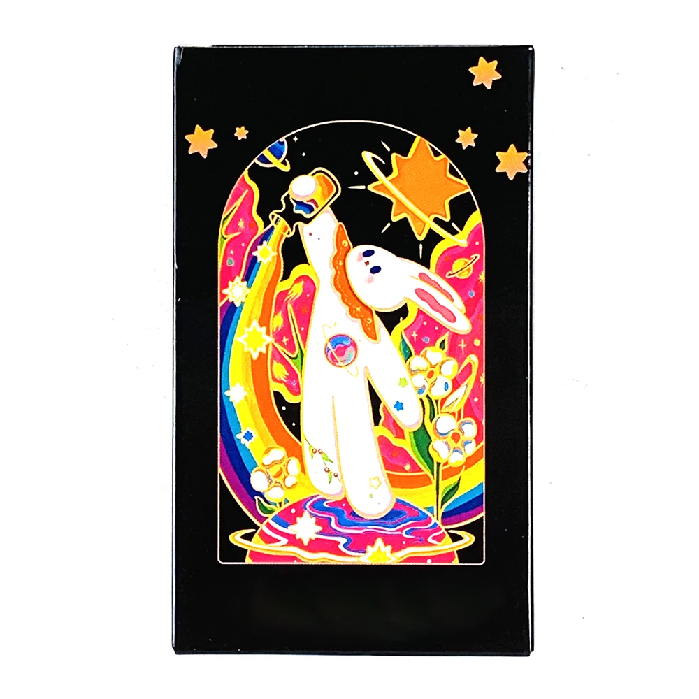 Una Baraja De Tarot Totalmente Nueva, Con 78 Adorables Cartas Con Temática De Conejitos, Perfectas Para La Meditación, Juegos De Fiesta Y Coleccionismo.