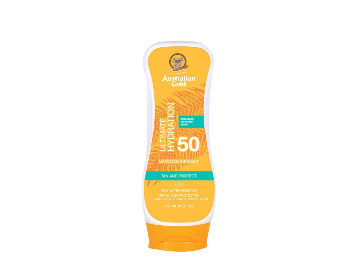Loción hidratante bronceadora y protectora Ultima FPS 50 de Australian Gold