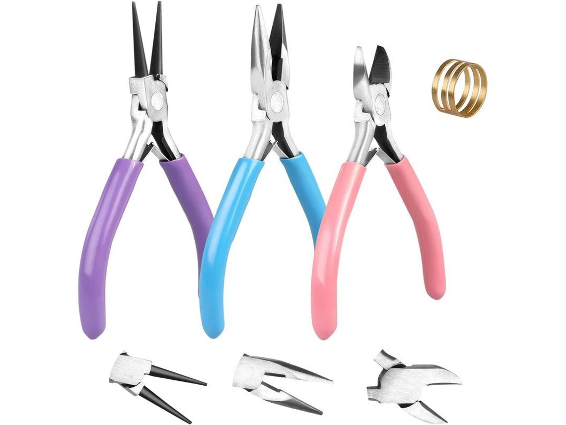 Pliers De Joyería - 3 Herramientas Con Abridor De Anillos Y Pinzas Para Corte Y Creación De Joyas