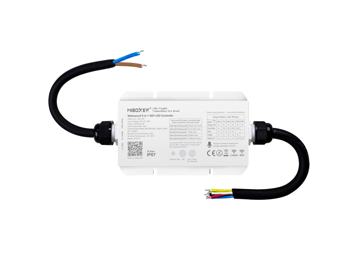 Controlador Waterproof Rf Wifi App En (Mono Cct Rgb Rgbw Rgb+Cct) LEDBOX