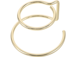 Soporte Esférico Decorativo Metal Dorado Doble Anillo Esquinas Redondeadas Elegante Exhibición Bolas Cristal 5