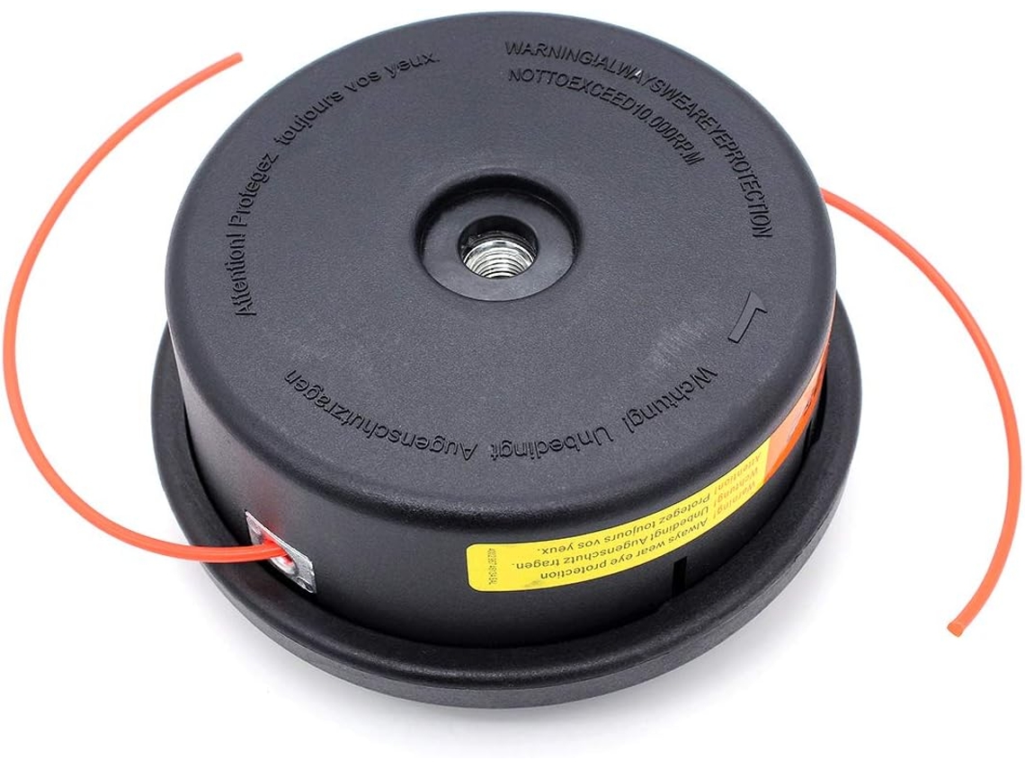 Cabezal de desbrozadora universal para Stihl Autocut 25 2, cabezal de corte M10 x 1,25 LHF, línea redonda de 2,4 mm para FS80, FS81, FS85, FS86, FS87, FS100, FS106
