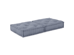 Puf Moderno De Algodón Gris Vidaxl Gris Algodón (70x70x36 Cm)
