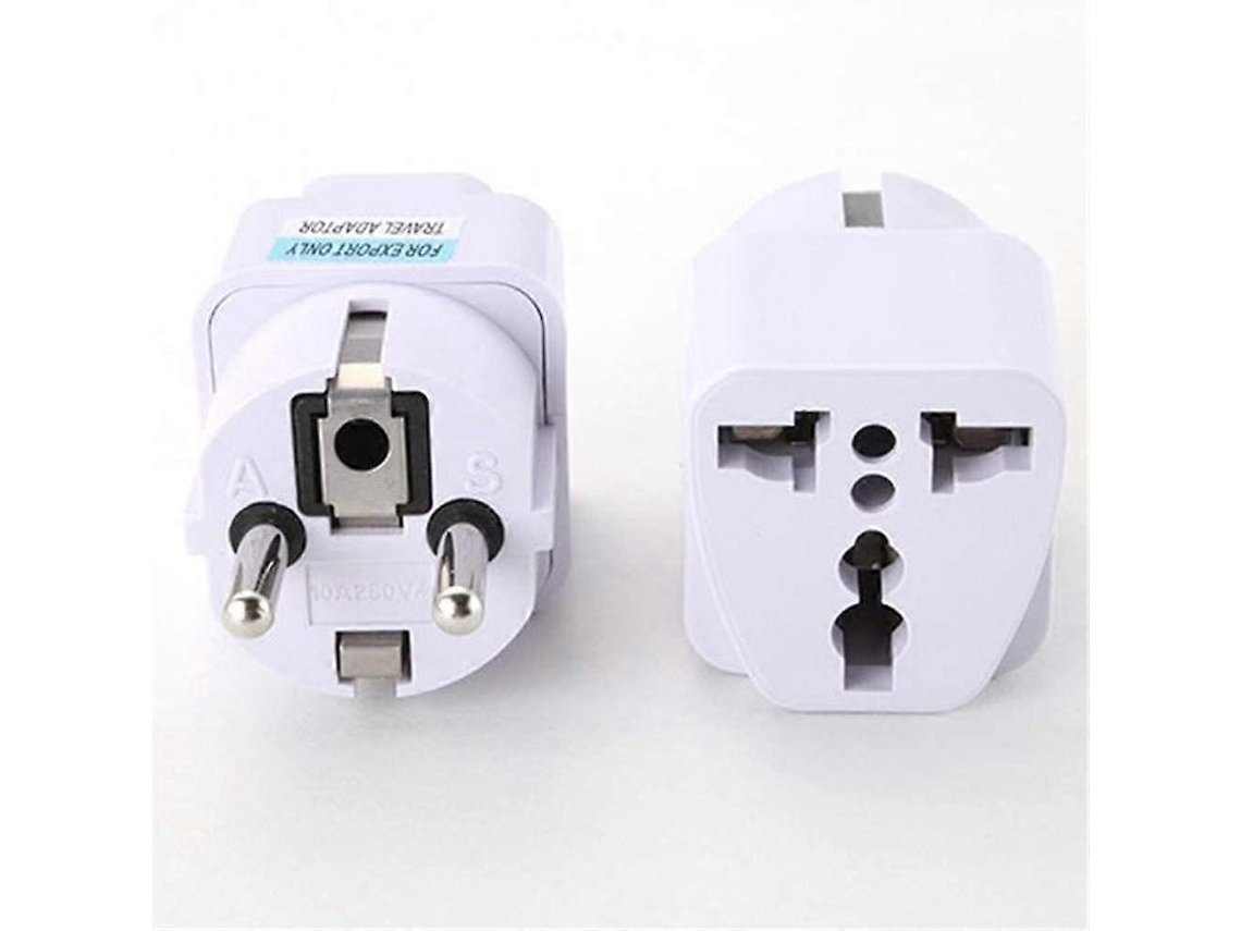 Adaptador Universal De Red 2x Con Tierra Ce Rohs 16a Blanco Para Us/uk/china A Europa/francia