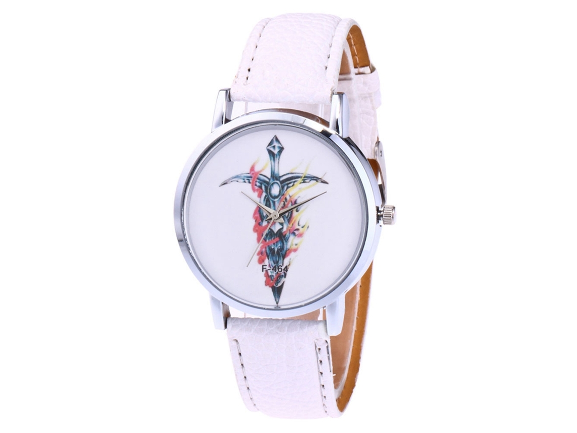Reloj Casual Blanco Para Mujer Zhoulianfa De Piel Sintética Con Movimiento De Cuarzo Sencillo.