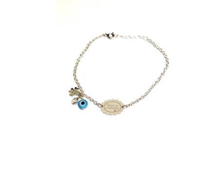 Pulsera HUGODUARTEJÓIAS Te Quiero, Madrina en Portugués (Plata - Plateado - 15 cm)