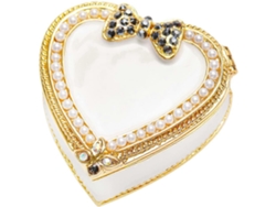 Joyero con lazo en forma de corazón, ideal para regalar en cumpleaños y San Valentín. Hengjian